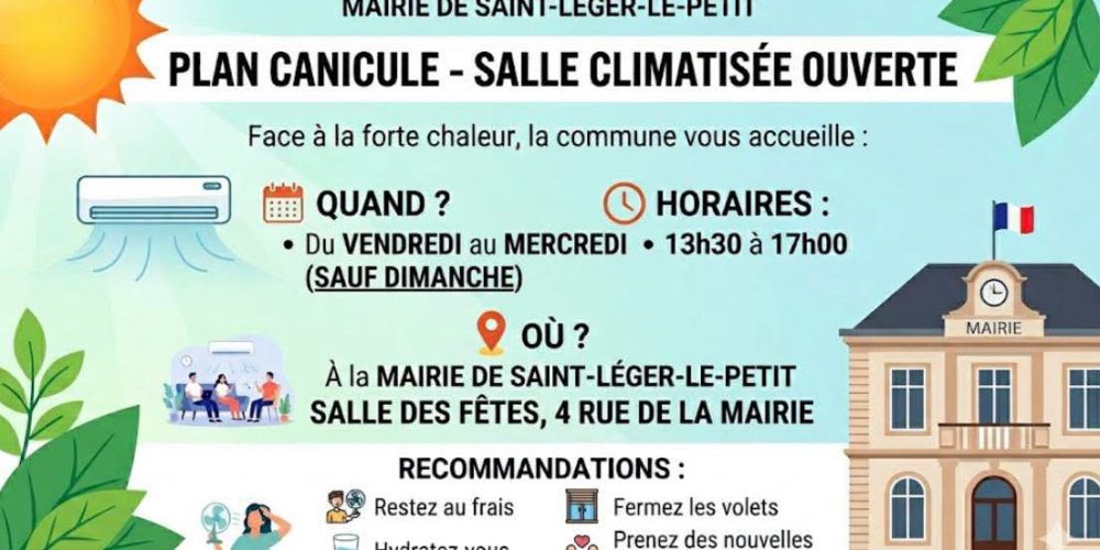 Plan Canicule, Salle des fêtes climatisée ouverte !